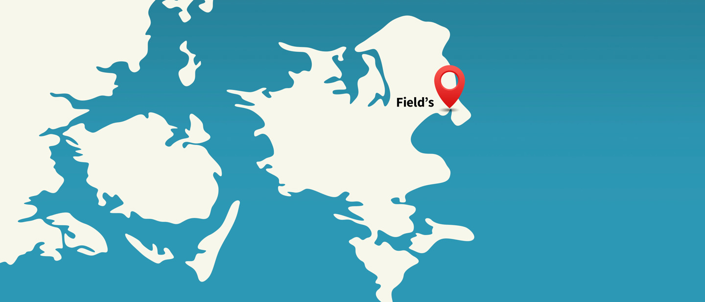 Kort over BYD POP-UP lokation i Field's