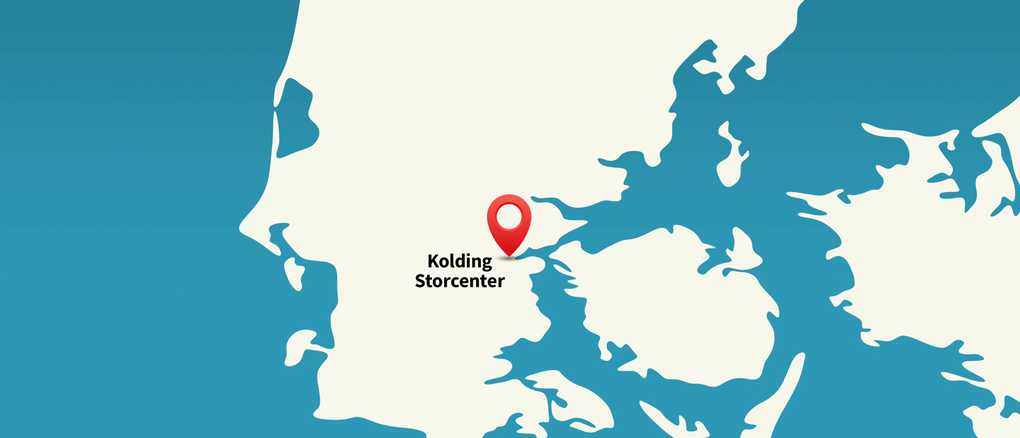 Kort over BYD POP-UP lokation i Kolding Storcenter