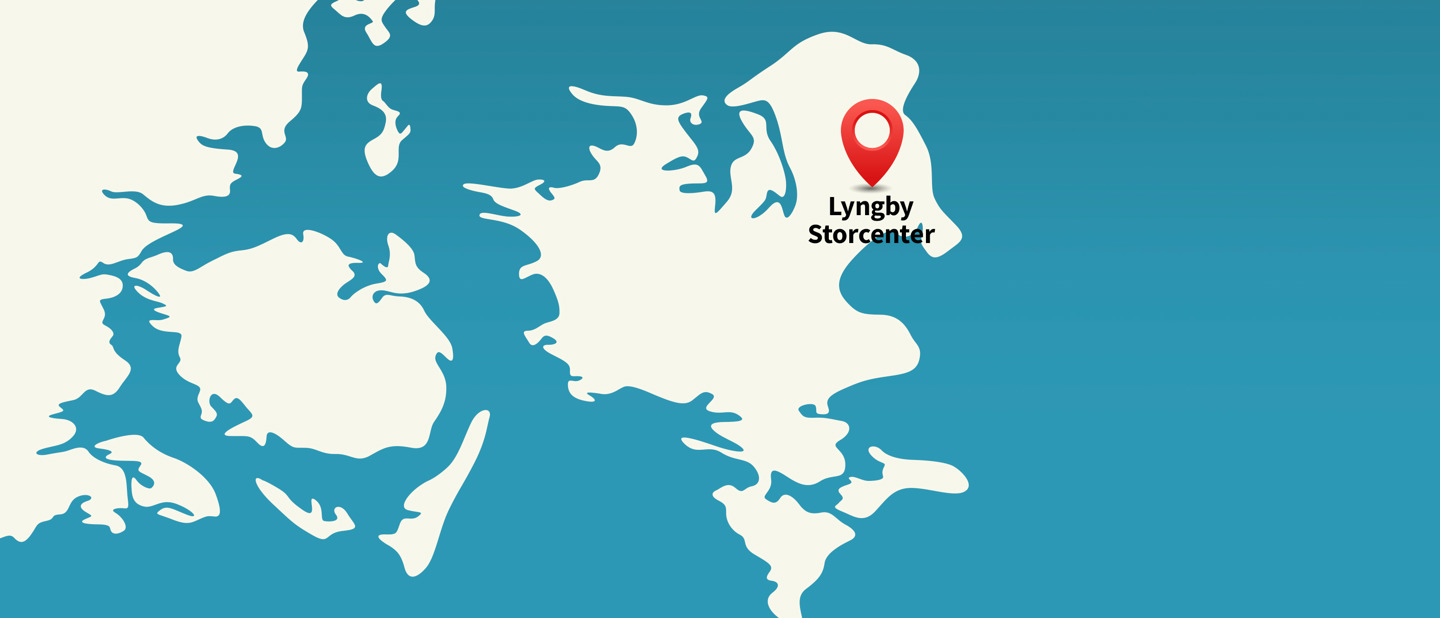 Kort over BYD POP-UP lokation i Lyngby Storcenter