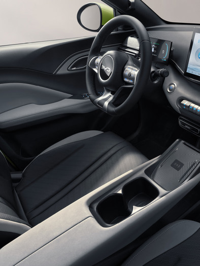 Interiøret i en BYD DOLPHIN SURF