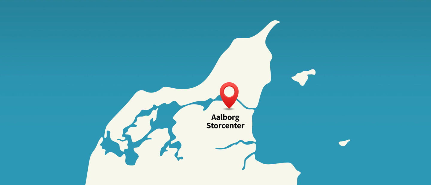 Kort over BYD POP-UP lokation i Aalborg Storcenter